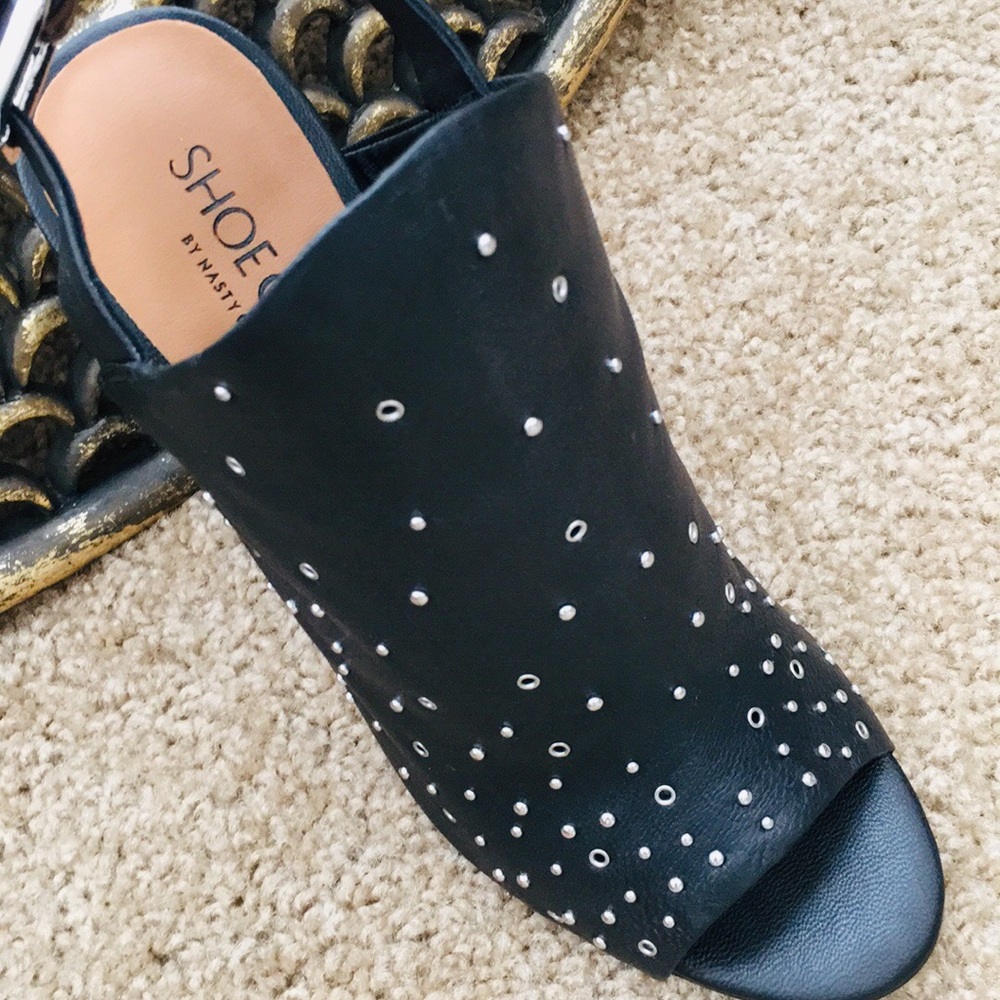 Nasty Gal Shoe Cult Black 8.5 Stiletto Mules